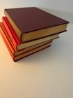 Vintage Decorative Books Lot Of 4 Red Hardcover Staging Decor