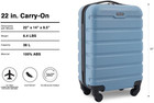 Blue Heaven 20-inch Hardside Spinner Carry-on Luggage