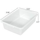 22 L Plastic Large Commercial Bus Tubs  4-pack Utility Tote Bus Box  White
