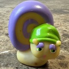 Vintage 1985 Hasbro Glo Friends Gloworm Worm   Snail Figure Lot Of 2