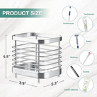 Countertop Toothbrush Holder For Bathroom  Stainless Steel Electric Tooth Brush