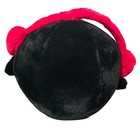 Cupcakes And Cashmere Penguin Plush Pillow Faux Fur Red Earmuffs 10in Holiday