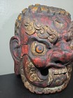 Antique Old Tibet Tibetan Buddhist Wood Mask 10  9 