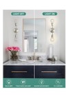 2 Light Bathroom Light Fixture Mirror Brushed Nickel Vanity Lighting Wall Sconce
