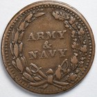 1863 Army   Navy Civil War Token Cwt