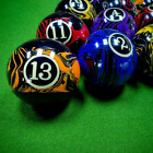 New Black Marble Swirl Pool Table   Billiard Balls Set 2 1 4  Reg Size   Weight