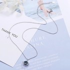 Aries Zodiac Blue Crystal Round Charm Pendant Silver Tone Cable Chain Necklace