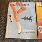 3 Vintage Playboy Magazines 1950s Lot W centerfolds