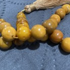 Vintage Amber Beads Tesbih Prayer Misbaha Natural Rosary Islamic Pressed Bead 33