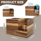 Acacia Tissue Box Cover Multi-functional Wooden Tissue Box Holder With Storag   