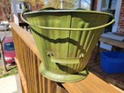 Vintage 1950s Reeves Metal Coal Scuttle Ash Bucket Fireplace Handle Galvanized 