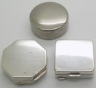 Vintage Italian Handmade Genuine Silver  800 Pill Trinket Snuff Box Collection