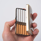 Vintage Slim Metal Cigarette Case   Dispenser - Small Cigarette Holder Case box 