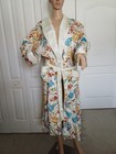 Victorias Secret Vtg Gold Label Floral Long Robe Belted Gorgeous M l