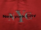 Vintage Crewneck Sweatshirt New York City Embroidered Spellout Red Size Xl