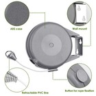 49ft Retractable Clothesline Outdoor Dryer Clothes Washing Line Hanging Rope Lot