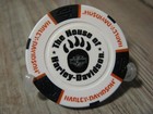 House Of Harley Davidson Emblem Poker Chip - Anchorage Alaska - White Black Org