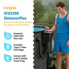 Funsicle 1500 Gallon Skimmerplus Filter Pump System For Above Ground Pool  Black