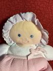 11    Vintage Eden Pink Thermal Waffle Blonde Plush Stuffed Baby Doll W  Bonnet