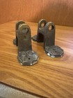 Set Of 2 Antique Victorian Eastlake Style Cast Iron Double Loop Wall Brackets