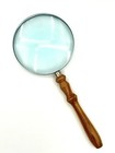 Hawk 6 Inch Magnifying Glass With Wood Handle 2x  Power 14 Inch Overall Length