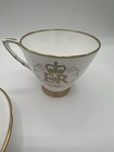 Royal Stafford Cup   Saucer Queen Elizabeth Ii Coronation Souvenir 6 2 1953 Rare