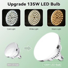 2pack 135w Photography Light Bulb Dimmable Tricolor Led Bulbs 2700-6400k Colour 
