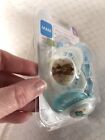 New Mam Infant Baby Ortho 2pk Pacifiers With Clip Binkys Boy Blue Car Bear 16 m