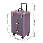 Professional Rolling Makeup Train Case Cosmetic Trolley Storage Organizer Box Us