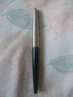 Parker 45 Stainless Steel   Black Fine Stainless Steel Nib Fountain Pen 