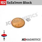 Magnet Block 5mm X 5mm X 1mm N52 Super Strong Rare Earth Neodymium 5x5x1mm