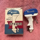 Vintage Blue And White Structo Wizard Toy Out Board Boat Motor In Original Box