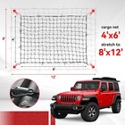 4 x 6  Cargo Net For Pickup Truck Bed Stretches To 8 x 12   Small 4  X 4  Mesh  