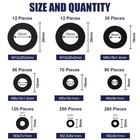 900 Piece Nylon Flat Washer Assortment Kit Black Plastic Flat Washers