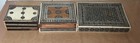 3 Antique Anglo Indian Sadeli Inlaid Boxes   Calling Card Case