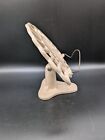Vintage Enamel Beige Shell Cast Iron Cookbook Stand Holder Adjustable
