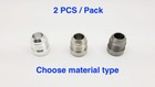 2pcs Pack An Male Weld On Bung Steel   Stainless   Alloy   Size An-3 To An-20