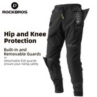 Rockbros Winter Motorcycle Pants With Knee   Hip Protection Pad Cycling Trousers