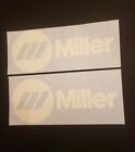 Miller Welder 12      set Of 2  Replacement Decal Sticker White Vinyl Best Usa