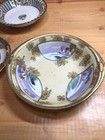 Antique Nippon Hand Painted Enamel And Raised Gold Bowls set Of 3