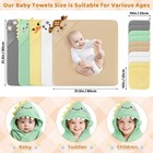15 Pcs Baby Bath Towels Set 5 Hooded Animal Towels 10 Washcloths Soft Set