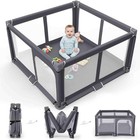 Foldable Baby Playpen Portable Travel Play Yard  Dark Gray   Safety Play Yard   