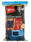 Hanes Mens M 6 Pack Underwear Boxer Briefs Medium 32-34 Cool Wicking Breathable