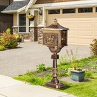 Mailbox Cast Aluminum Mail Box Postal Box Security Heavy Duty With Address Panel