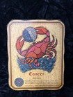 Vintage Cancer Zodiac Plaque Wall Hanging Celestial Astrology 1970s Retro Decor