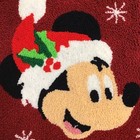 Disney Parks Santa Mickey Mouse Christmas Stocking Hohoho Holly Snow Holiday Red