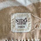 Nido Notte Italia Super Soft Throw blanket Fringe Beige   Ivory 55 X 54 Inches