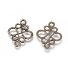 Antique Brass Art Deco Nouveau Flourish Swirl Charms Connectors Links Lot 10 Pcs