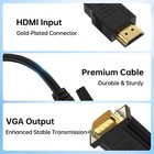 6ft Hdmi Male To Vga Male Converter Adapter 1080p Cable For Pc Monitor Hdtv Roku