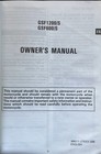 Suzuki Gsf1200 s Gsf600 s Genuine Factory Owners Manual Pt  99011-27e53-28b 1998